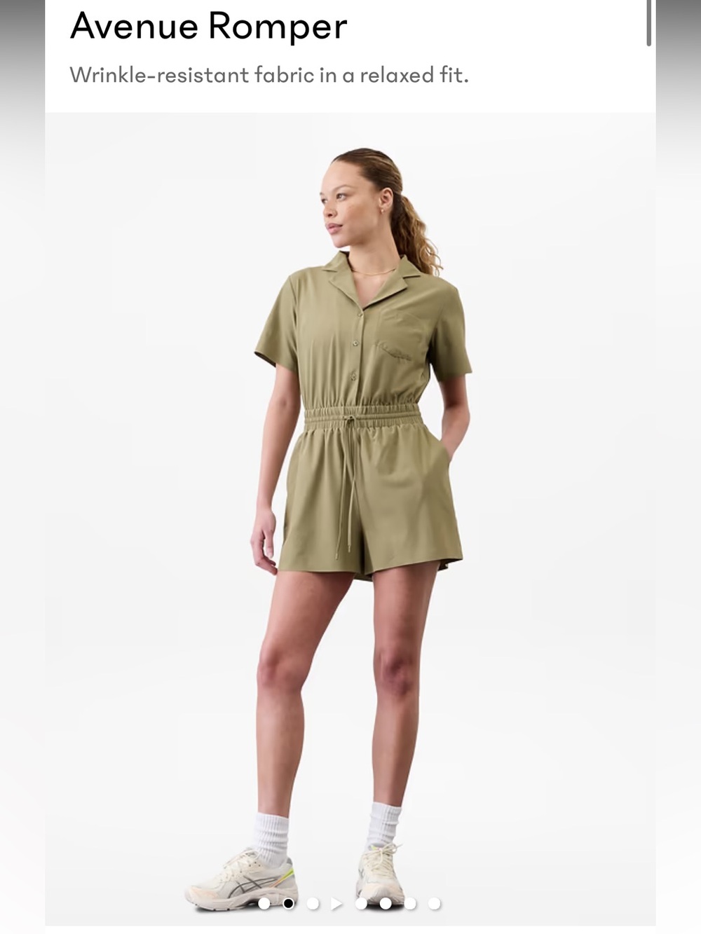 Athleta Olive Green Avenue Romper